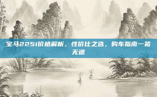 宝马225i价格解析,性价比之选,购车指南一览无遗
