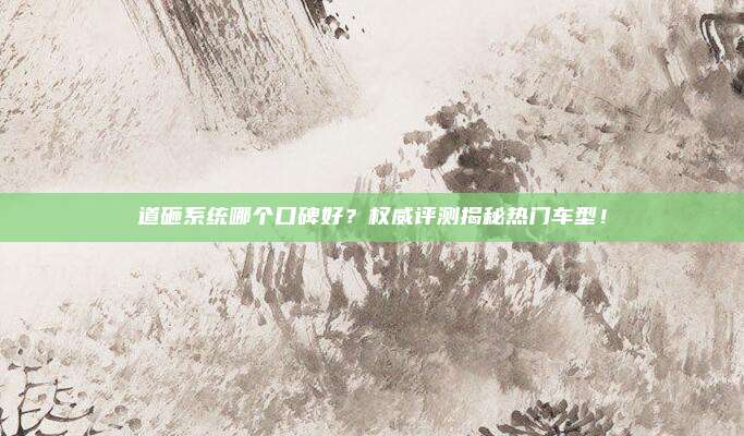 道砸系统哪个口碑好?权威评测揭秘热门车型!