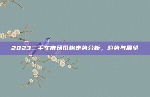 2023二手车市场价格走势分析,趋势与展望