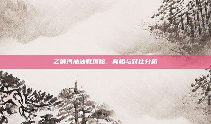 乙醇汽油油耗揭秘,真相与对比分析