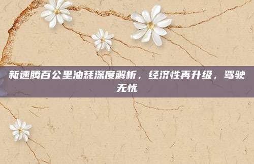 新速腾百公里油耗深度解析,经济性再升级,驾驶无忧