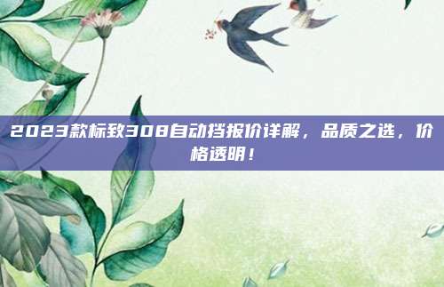 2023款标致308自动挡报价详解,品质之选,价格透明!