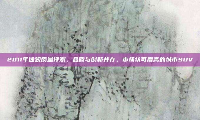 2011年途观质量评测,品质与创新并存,市场认可度高的城市SUV