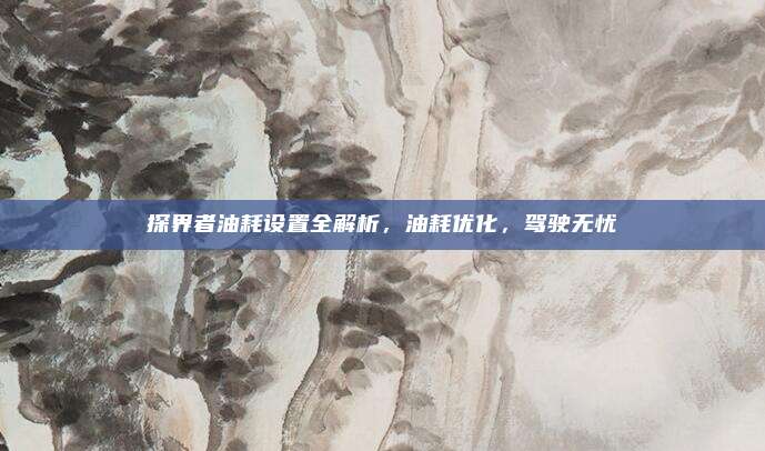 探界者油耗设置全解析,油耗优化,驾驶无忧