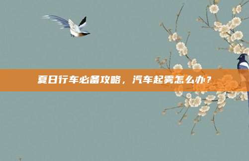 夏日行车必备攻略,汽车起雾怎么办?