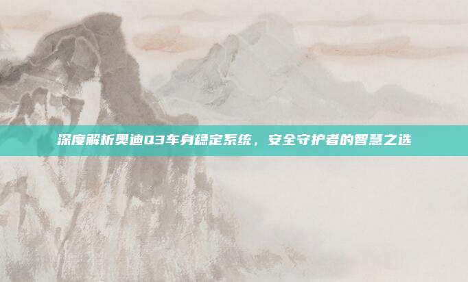 深度解析奥迪Q3车身稳定系统,安全守护者的智慧之选