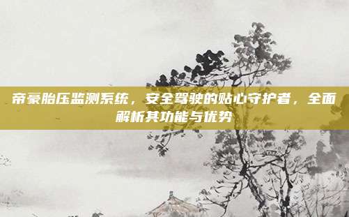 帝豪胎压监测系统,安全驾驶的贴心守护者,全面解析其功能与优势