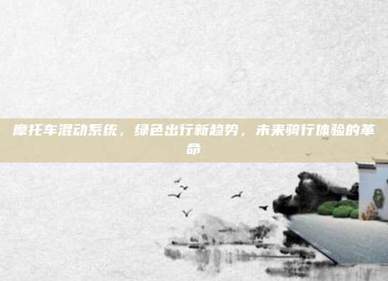 摩托车混动系统,绿色出行新趋势,未来骑行体验的革命