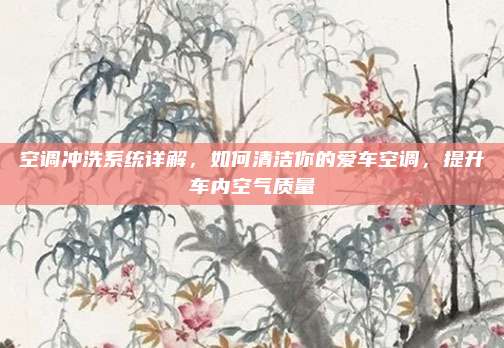空调冲洗系统详解,如何清洁你的爱车空调,提升车内空气质量
