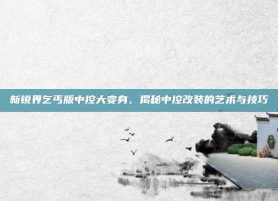 新锐界乞丐版中控大变身,揭秘中控改装的艺术与技巧