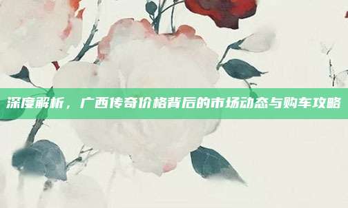 深度解析,广西传奇价格背后的市场动态与购车攻略