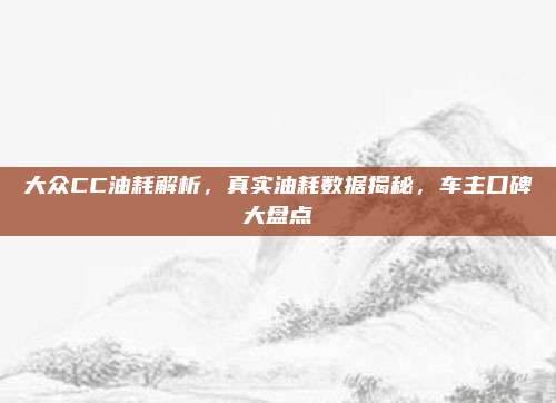 大众CC油耗解析，真实油耗数据揭秘，车主口碑大盘点