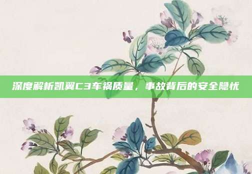深度解析凯翼C3车祸质量,事故背后的安全隐忧