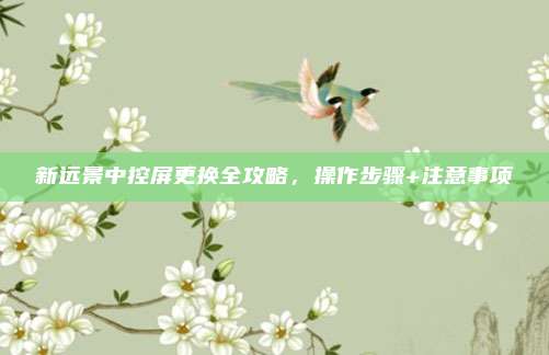 新远景中控屏更换全攻略,操作步骤+注意事项