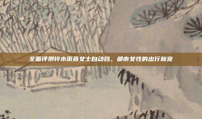 全面评测铃木雨燕女士自动挡,都市女性的出行新宠