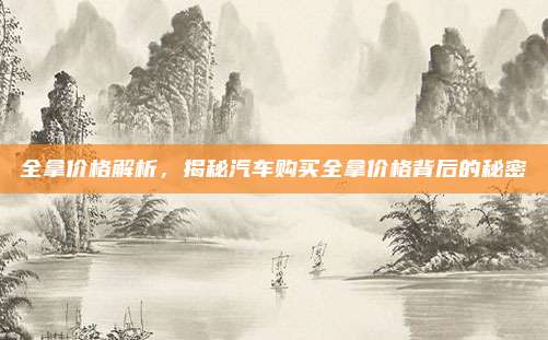 全拿价格解析，揭秘汽车购买全拿价格背后的秘密