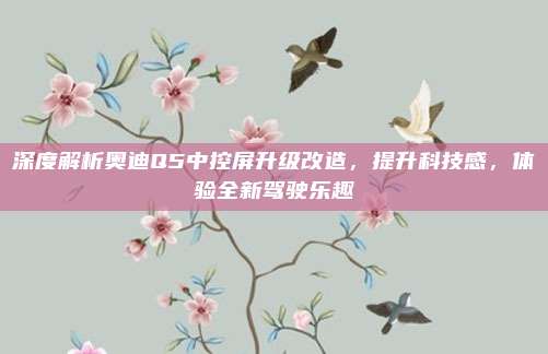 深度解析奥迪Q5中控屏升级改造,提升科技感,体验全新驾驶乐趣