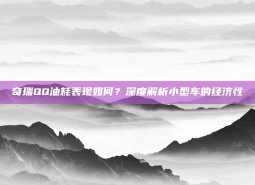 奇瑞QQ油耗表现如何?深度解析小型车的经济性