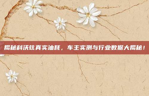 揭秘科沃兹真实油耗,车主实测与行业数据大揭秘!