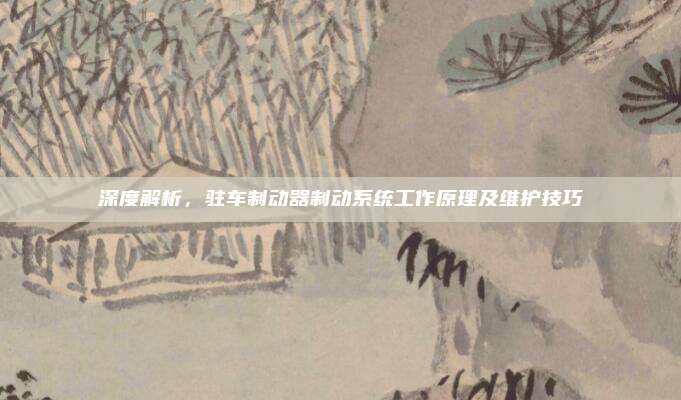 深度解析,驻车制动器制动系统工作原理及维护技巧