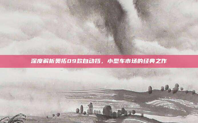 深度解析奥拓09款自动挡,小型车市场的经典之作