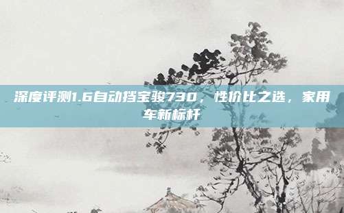 深度评测1.6自动挡宝骏730,性价比之选,家用车新标杆