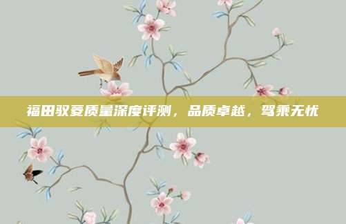 福田驭菱质量深度评测,品质卓越,驾乘无忧
