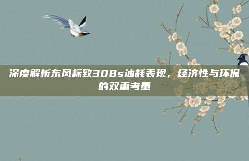 深度解析东风标致308s油耗表现,经济性与环保的双重考量