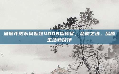 深度评测东风标致4008指挥官,品质之选,品质生活新伙伴