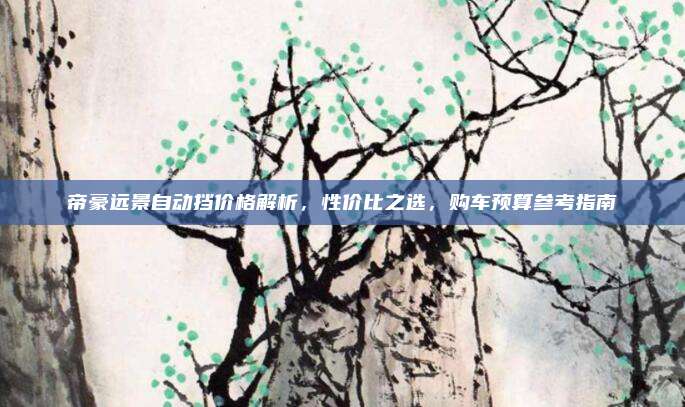 帝豪远景自动挡价格解析,性价比之选,购车预算参考指南