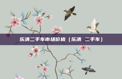 乐清二手车市场价格（乐清 二手车）