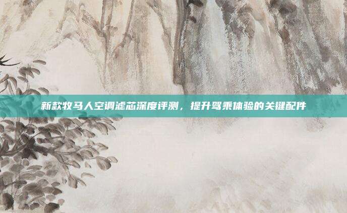 新款牧马人空调滤芯深度评测,提升驾乘体验的关键配件
