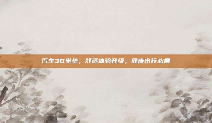汽车3D坐垫，舒适体验升级，健康出行必备