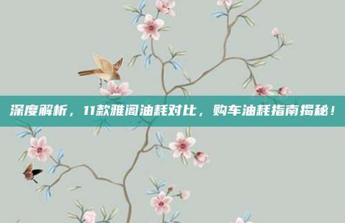 深度解析，11款雅阁油耗对比，购车油耗指南揭秘！