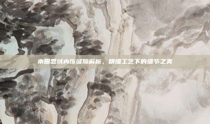 本田思域内饰缝隙解析，精细工艺下的细节之美