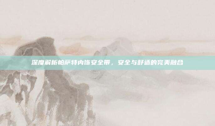 深度解析帕萨特内饰安全带，安全与舒适的完美融合