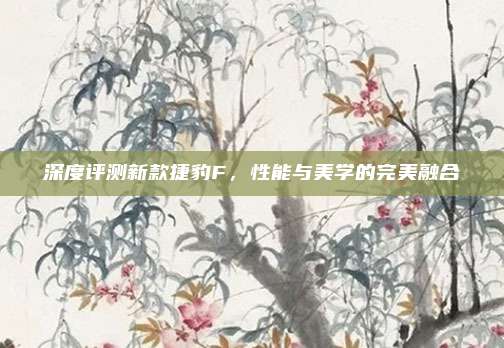 深度评测新款捷豹F,性能与美学的完美融合