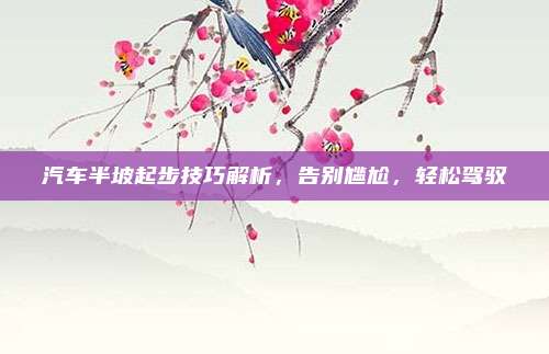 汽车半坡起步技巧解析,告别尴尬,轻松驾驭