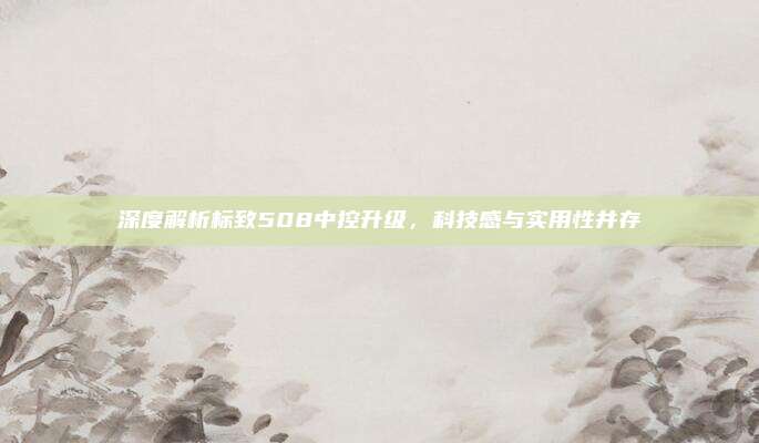 深度解析标致508中控升级,科技感与实用性并存