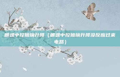 朗逸中控玻璃升降（朗逸中控玻璃升降没反应过来电路）