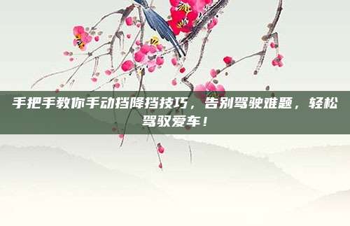 手把手教你手动挡降挡技巧,告别驾驶难题,轻松驾驭爱车!