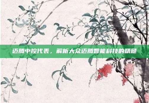 迈腾中控代表，解析大众迈腾智能科技的精髓