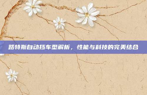 路特斯自动挡车型解析,性能与科技的完美结合