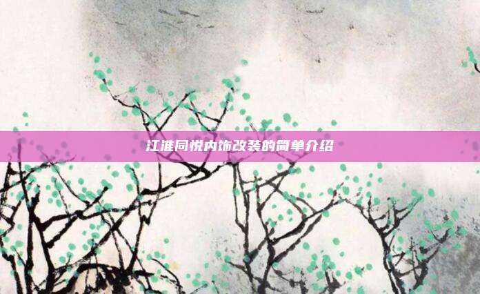 江淮同悦内饰改装的简单介绍