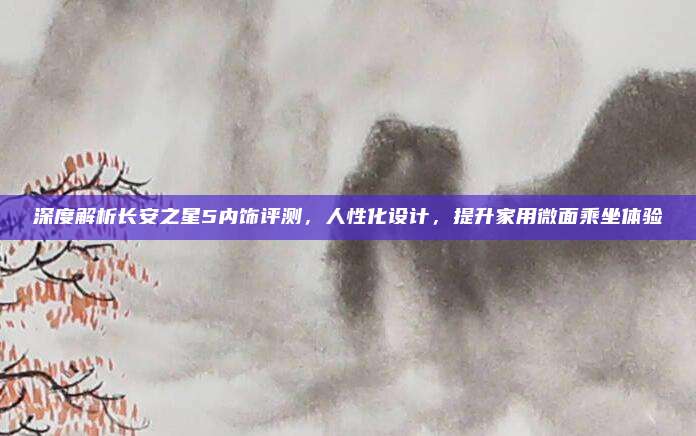 深度解析长安之星5内饰评测,人性化设计,提升家用微面乘坐体验
