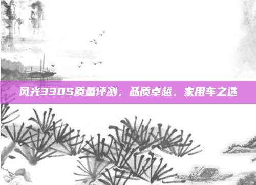 风光330S质量评测,品质卓越,家用车之选
