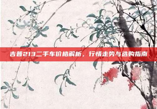 吉普213二手车价格解析,行情走势与选购指南