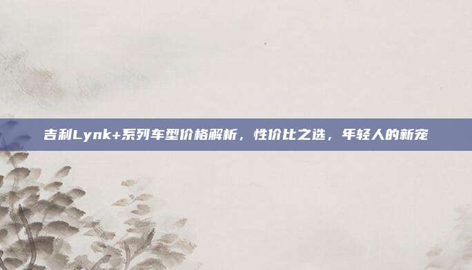 吉利Lynk+系列车型价格解析,性价比之选,年轻人的新宠
