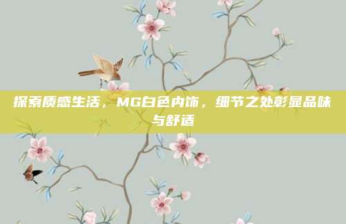 探索质感生活,MG白色内饰,细节之处彰显品味与舒适