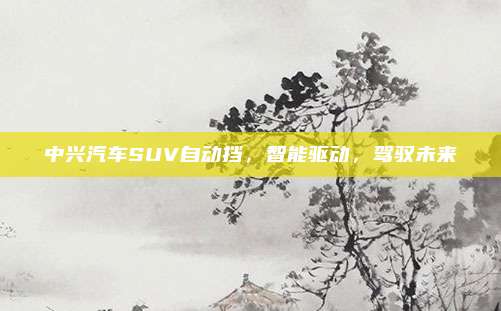 中兴汽车SUV自动挡,智能驱动,驾驭未来